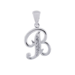 Letter B CZ Pendant