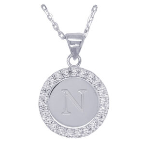 Round Initial N Pendant