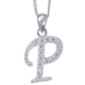 Letter P CZ Pendant