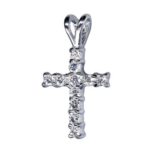 Fancy CZ Cross Pendant
