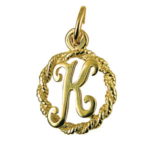 Scroll Initial K Pendant